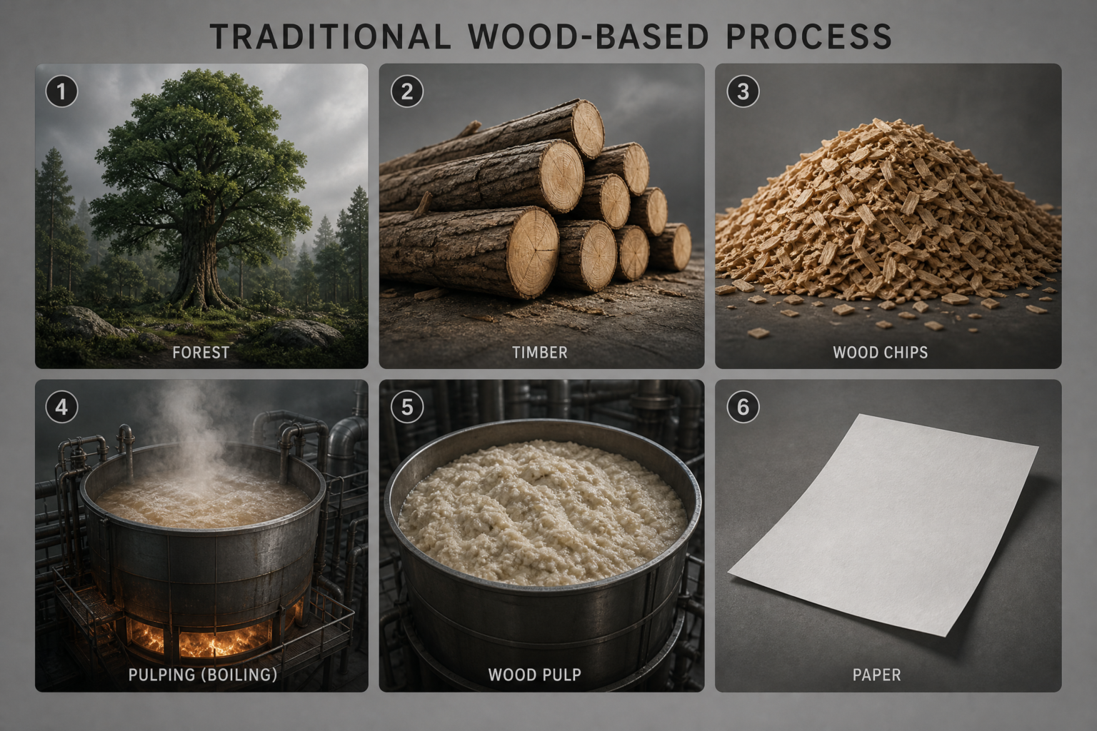 traditional paper process 3d